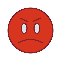 Angry Face Vector Icon