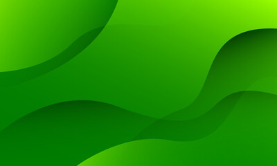 Abstract green background with waves. Vector illustration