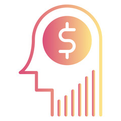  Investments  icon, gradient vector illustration