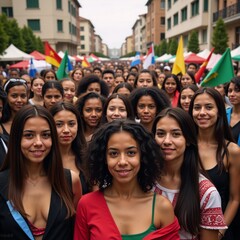 Fototapeta premium A utopian society free from racial discrimination