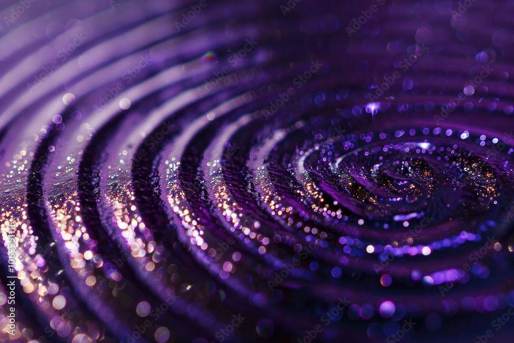 Aufkleber a detailed view of a purple circular object with intricate details