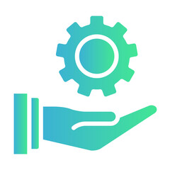 Development solution  icon, gradient vector illustration