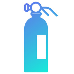 Extinguisher  icon, gradient vector illustration
