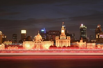 Landmark in China, Shanghai, The Bund, July 27, 2024