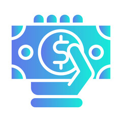  Payment icon, gradient vector illustration