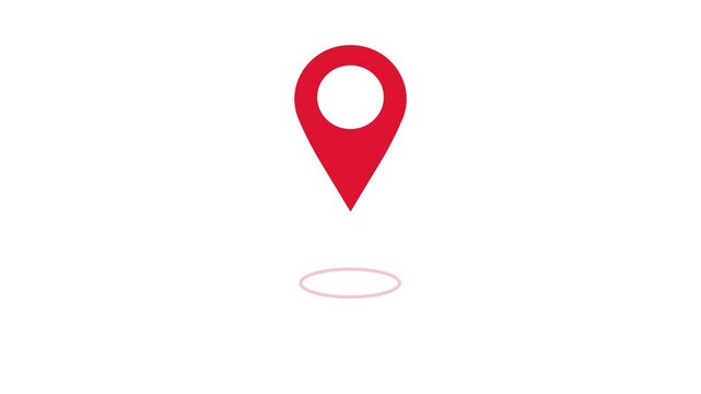 map pin point icon animation location red destination mark