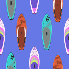 Seamless sapa pattern on a light purple background.Vector pattern for summer,sports designs,textiles, screensavers.