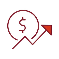 Money Growth Vector Icon