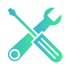 Tools  icon, gradient vector illustration