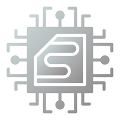 Microscheme  icon, gradient vector illustration