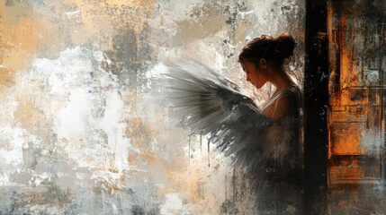 Obraz premium A sad angel of our age 7