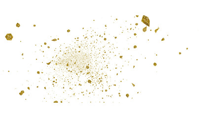 光り輝く金の粒子が飛び散るイラスト