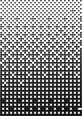 Classic 1-bit Pixel Art Dithering Background. Black and White Pixel Linear Gradient Pattern. Vector Illustration.