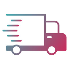  Delivery icon, gradient vector illustration