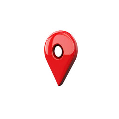 Fototapeta premium Red 3D Location Pin Icon
