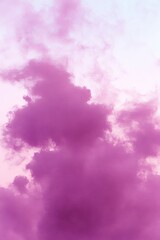 Fototapeta premium Dreamy Pastel Purple Cloudscape, Sunset Sky with Soft, Ethereal Clouds and a Romantic Atmosphere