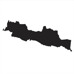 Obraz premium black and white java map