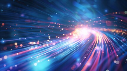 Abstract Light Trails with Glowing Particles