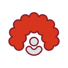 Clown Wig Vector Icon