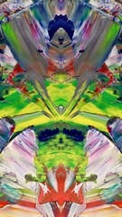 Fototapeta premium Abstract art background . Hand painting artwork . Canvas .