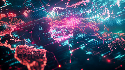Global Digital Map with Network Connections