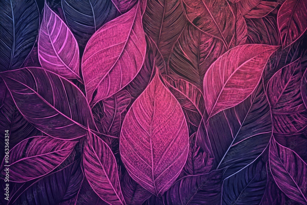 Poster a close-up shot of vibrant leaves against a dark backdrop, ideal for use in designs related to fall 