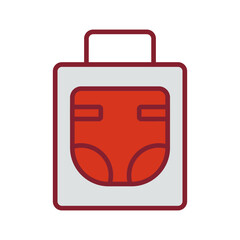 Diaper Bag Vector Icon
