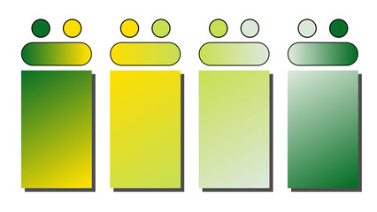 Set of vector gradient background. Cover set design with Green, Yellow, Yellow Green, Mint color. Beautiful abstract gradient for covers, wallpapers, branding, business cards. Vector illustration