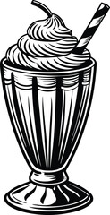 Ice cream cone vector modern Illustration