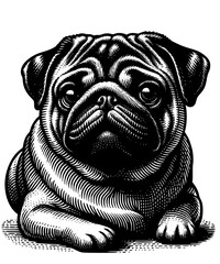 pug dog portrait