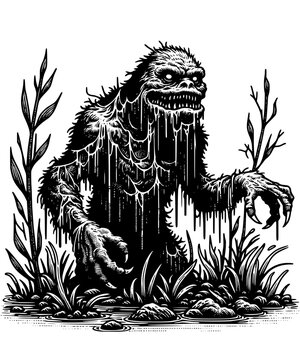 swamp monster illustration