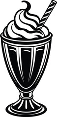 Ice cream cone vector modern Illustration