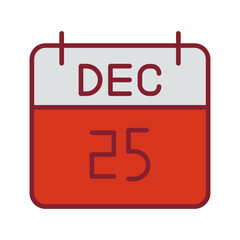25 December Vector Icon