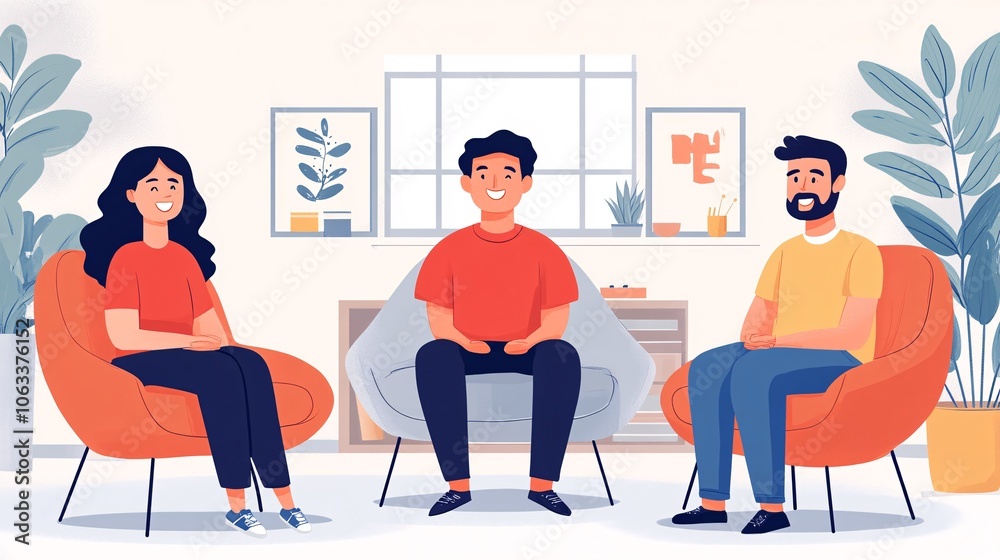 Aufkleber therapist leading a couple in relationship counseling, fostering open communication and understandin
