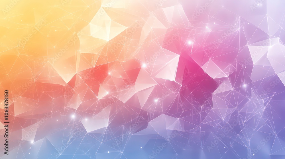 Poster This is an abstract design with low polygons. Geometric background. Wireframe light structure. This is a modern 3D graphic concept. Illustration