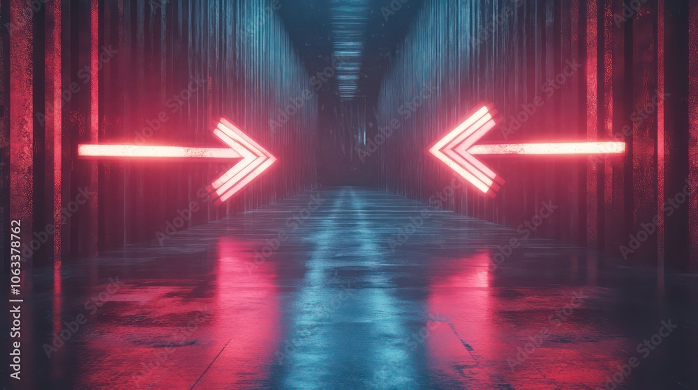Poster This visual effect is created by two arrows pointing towards each other -