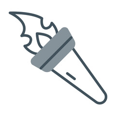 Fire Torch Icon Design