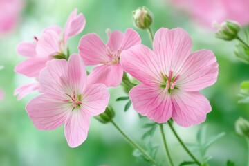 Fototapeta premium A detailed view of a cluster of pink flowers