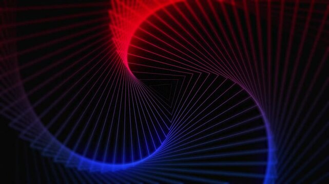 Minimalistic abstract seamless loop animated background. Digital geometric 3D BG with modern gradient. Digital smooth wallpaper. Animated soft template of various projects.