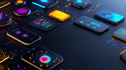 Fototapeta premium Vibrant Digital Banner Ad Design Concepts