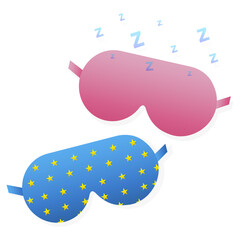 A set of sleep masks. Vector illustration