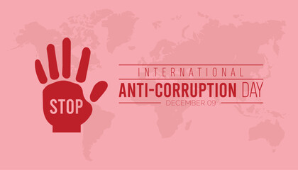 International Anti-Corruption Day is observed every year on December. People Awareness concept. background, placard, banner template Vector illustration design.