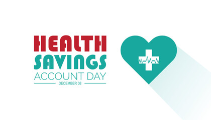 Obraz premium National Health Savings Account Day is observed every year on December. Medical Healthcare Awareness concept. background, placard, banner template Vector illustration design.