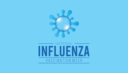 National Influenza Vaccination Week is observed every year on December. Medical Healthcare Awareness concept. background, placard, banner template Vector illustration design.