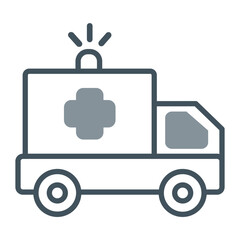 Ambulance Vector Icon Design