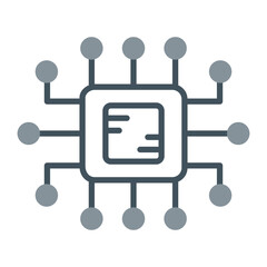 Cpu Vector Icon Design
