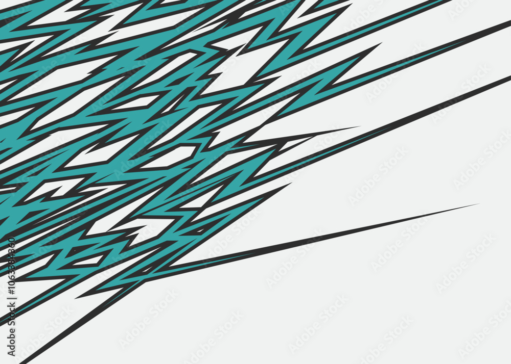 Poster abstract background with seamless sharp arrow line pattern and with some copy space area