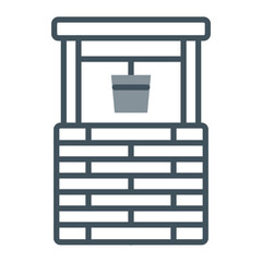 Water Well Vector Icon Design