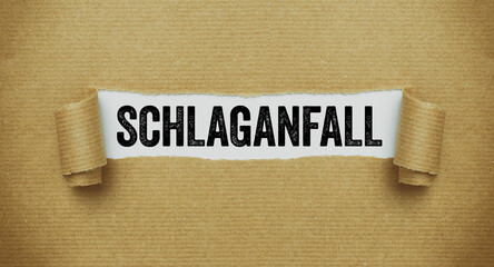 Braunes zerissesnes Papier - Schlaganfall