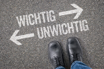 Entscheidung an der Kreuzung - Wichtig und Unwichtig